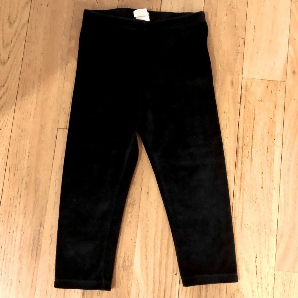 BabyGAP Black Velour Girls Leggings, size 3xl